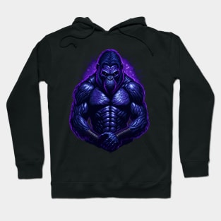 Gorilla Warrior - Night Electric Colors - Gorilla Strong Hoodie